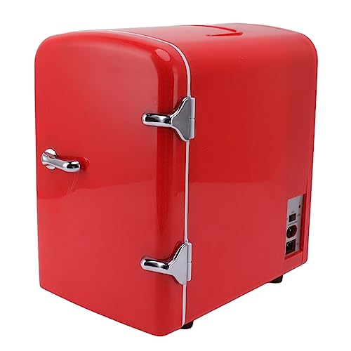 Tragbarer Mini Kühlschrank, 4 Liter Fassungsvermögen, Persönlicher Reisekühlschrank für Snacks, Mittagessen Getränke Kosmetika Schreibtisch Heimbüro Wohnheim (Rot) von Wifehelper