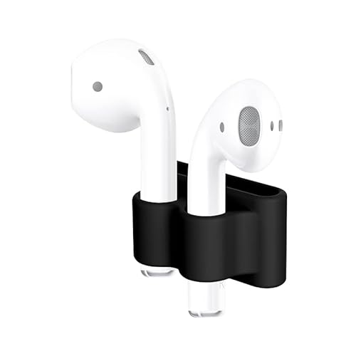 Anti Lost Halterung für Apple AirPods 1/2 Wireless Headphones Schwarz Zubehör von Wigento