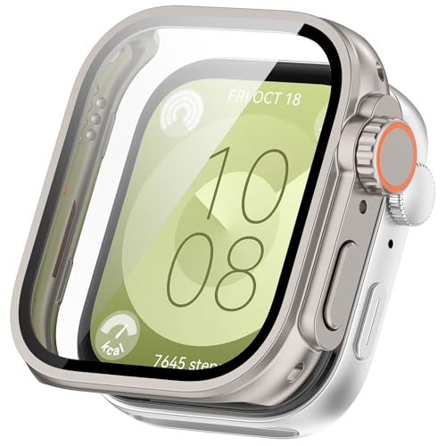 Wigento Für Huawei Watch Fit 3 Kunststoff Smart Watch Hülle Case Tasche + H9 Schutzglas Cover Starlight Wigento Für Huawei Watch Fit 3 Kunststoff Smart Watch Hülle Case Tasche + H9 Schutzglas Cover Starlight von Wigento