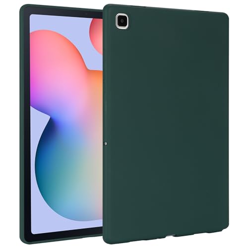 Wigento Für Samsung Galaxy Tab S6 Lite 2020/2022 / 2024 TPU Silikon Hülle Tablet Case Dunkelgrün von Wigento