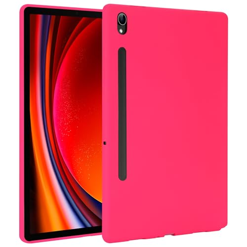 Wigento Für Samsung Galaxy Tab S9 / S9 FE TPU Silikon Hülle Tablet Case Ultra dünn Cover Pink von Wigento