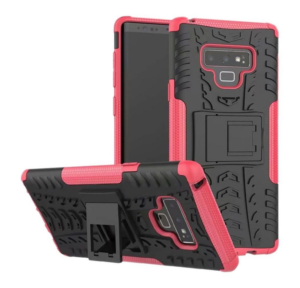 Smartphone-Hülle Für Samsung Galaxy Note 9 N960 N960F Hybrid Case 2teilig Outdoor Pink Tasche Hülle Cover Schutz von Wigento