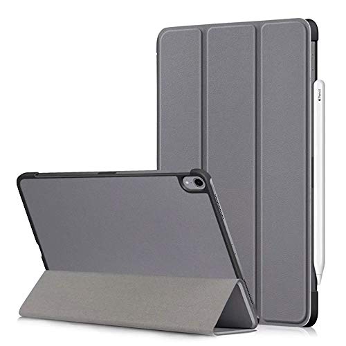 Wigento 3folt Wake UP Smart Cover Hülle Tasche Schutz Case Etui für viele Apple iPad Neu, Farbe:Grau, Apple:iPad Pro 12.9 2018 3. Gen von Wigento