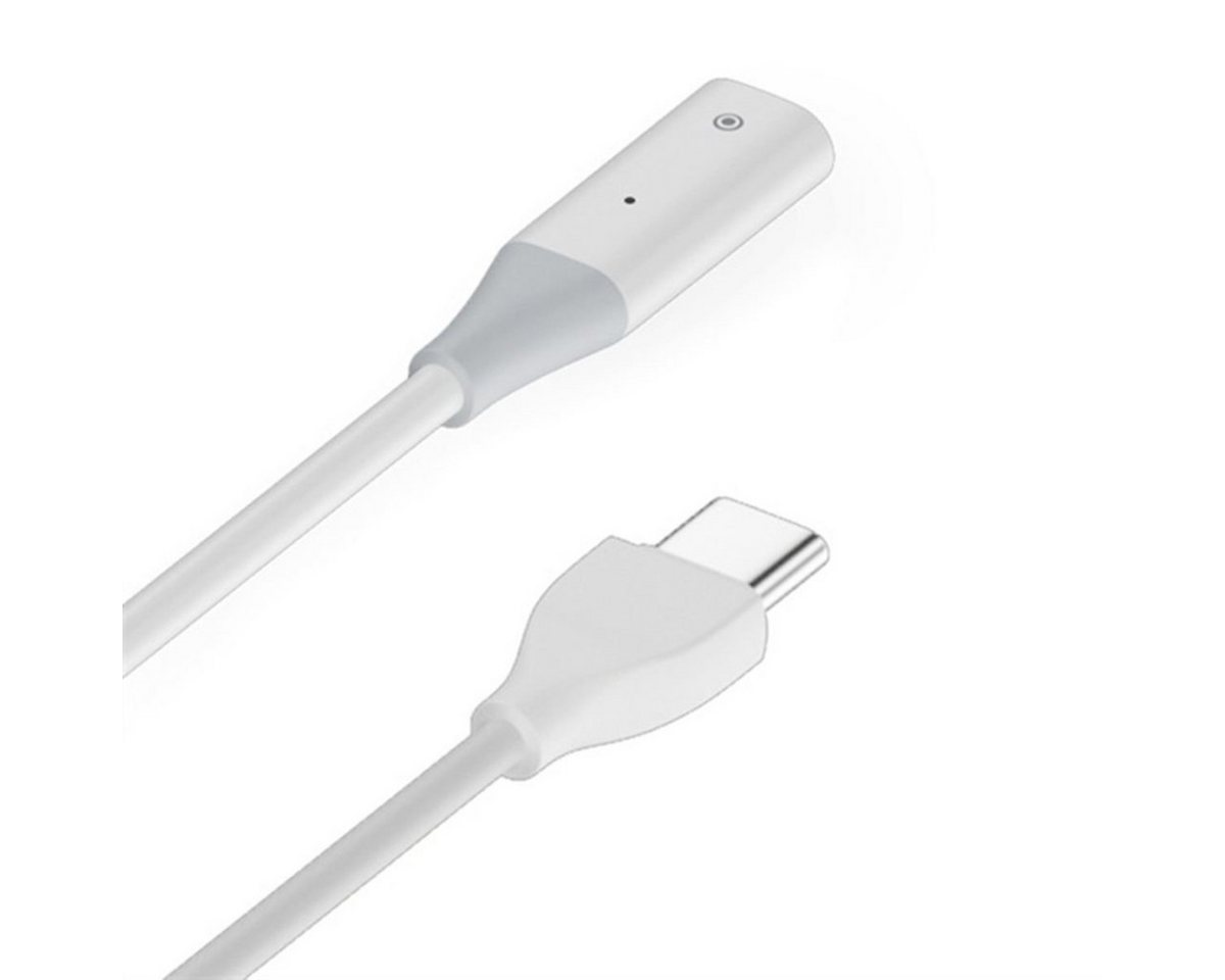 Wigento Für Apple Pencil 1 USB-C auf 8 Pin Ladekabel 1 Meter + Kontrollleuchte Stromadapter von Wigento