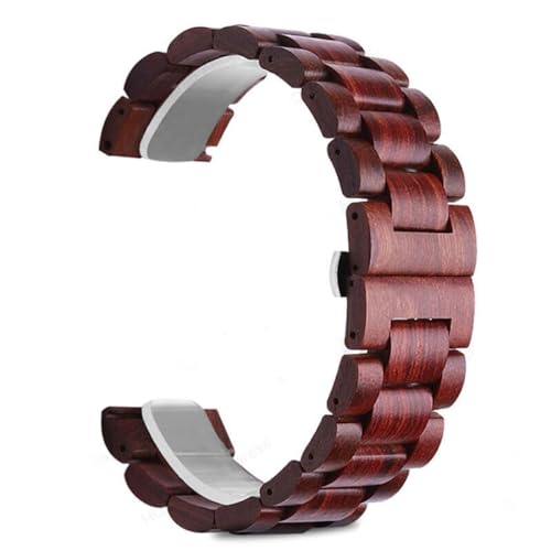 Wigento Für Apple Watch Ultra 1 + 2 49mm 9 8 7 45/6 SE 5 4 44/3 2 42mm Holz Armband Dunkelrot Wigento Für Apple Watch Ultra 1 + 2 49mm 9 8 7 45/6 SE 5 4 44/3 2 42mm Holz Armband Dunkelrot von Wigento
