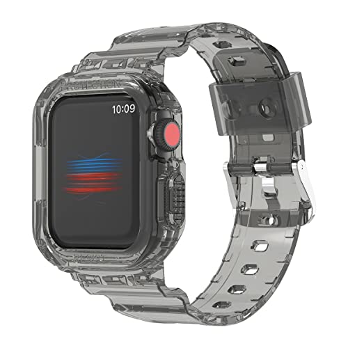 Wigento Für Apple Watch Ultra 1 + 2 49mm Silikon mit Gehäuse Schutz Transparent Schwarz Wigento Für Apple Watch Ultra 1 + 2 49mm Silikon mit Gehäuse Schutz Transparent Schwarz von Wigento