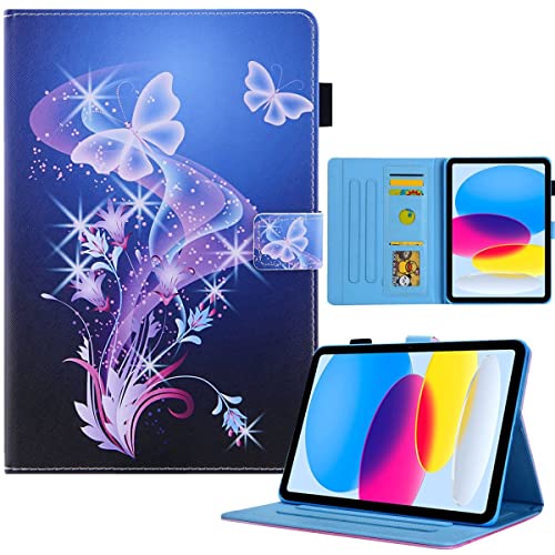 Wigento Für Apple iPad 10.9 2022 10. Generation Kunstleder Tablet Cover Tasche Motiv 11 Hülle Case Etuis von Wigento