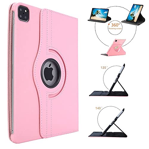 Wigento Für Apple iPad Air 11 2024 / Pro 11.0 2021/2022 360 Grad Rotation Tablet Tasche Hülle Case Cover Etui Schutz Rosa Neu von Wigento