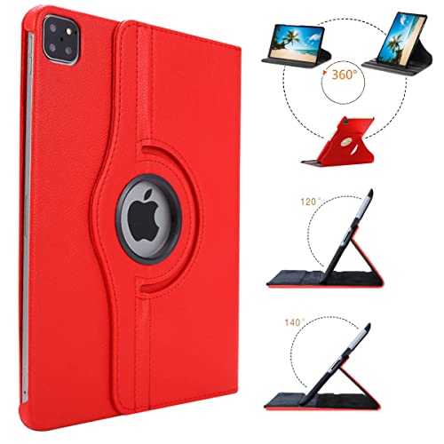 Wigento Für Apple iPad Pro 11.0 2021/2022 360 Grad Rotation Tablet Tasche Hülle Case Cover Etui Schutz Rot Neu von Wigento