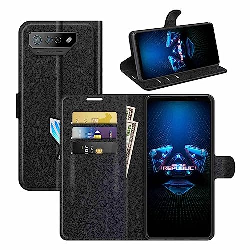 Wigento Für Asus ROG Phone 7/7 Ultimate Handy Tasche Wallet Premium Schutz Hülle Case Cover Etuis Neu Zubehör Schwarz Wigento Für Asus ROG Phone 7/7 Ultimate Handy Tasche Wallet Premium Schutz Hülle Case Cover Etuis Neu Zubehör Schwarz von Wigento