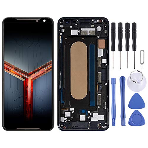 Wigento Für Asus ROG Phone II ZS660KL Display Full LCD + Rahmen Touch Ersatzteil Schwarz von Wigento