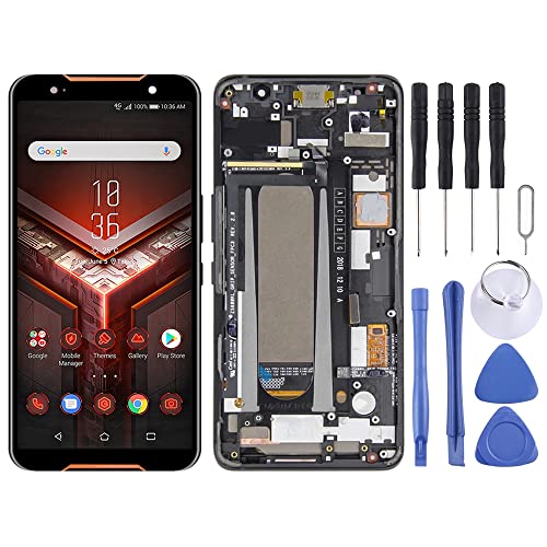 Wigento Für Asus ROG Phone ZS600KL Z01QD Display Full LCD mit Rahmen Einheit Touch Ersatzteil Reparatur Schwarz von Wigento