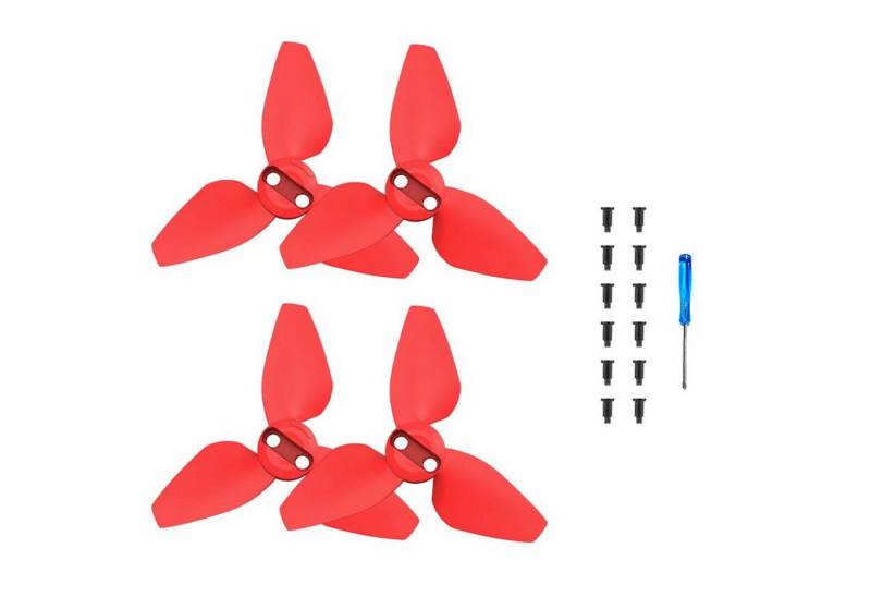 Wigento Für DJI Neo Drohne BRDRC 2 Paar Farbenfrohe Ersatz Propeller Gear Rot Zubehör Drohne von Wigento