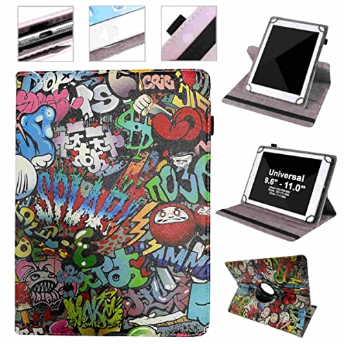 Wigento Für Doogee T30 Pro 11 Zoll 360 Grad Rotation Universell Motiv 22 Tablet Tasche Kunst Leder Hülle Etuis von Wigento