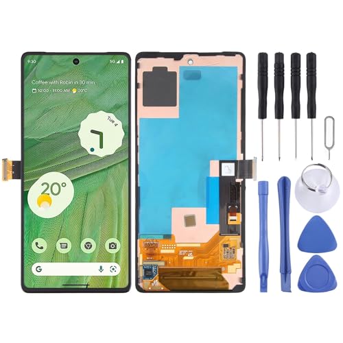 Wigento Für Google Pixel 6 Pro Display Full OLED LCD mit Rahmen Einheit Touch Ersatzteil Reparatur Schwarz von Wigento