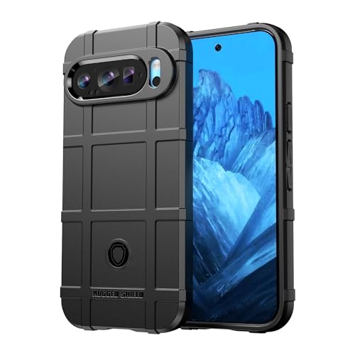 Wigento Für Google Pixel 9 Rugged Shield Schock TPU Schutzhülle Tasche Etuis Cover Case Schwarz von Wigento