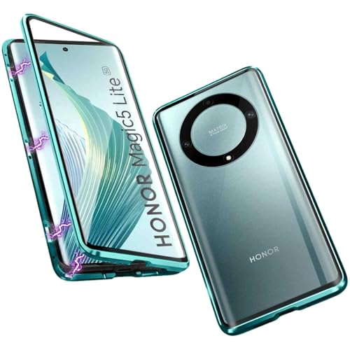 Wigento Für Honor Magic 5 Lite Beidseitiger 360 Grad Magnet Glas Hülle Handy Tasche Bumper Grün Wigento Für Honor Magic 5 Lite Beidseitiger 360 Grad Magnet Glas Hülle Handy Tasche Bumper Grün von Wigento