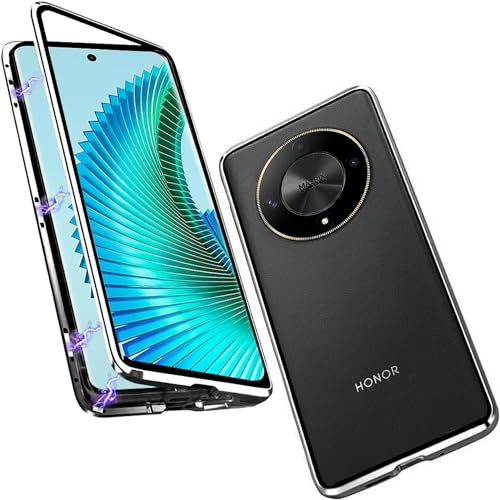Wigento Für Honor Magic 6 Lite Beidseitiger 360 Grad Magnet Glas Hülle Handy Tasche Bumper Silber Wigento Für Honor Magic 6 Lite Beidseitiger 360 Grad Magnet Glas Hülle Handy Tasche Bumper Silber von Wigento