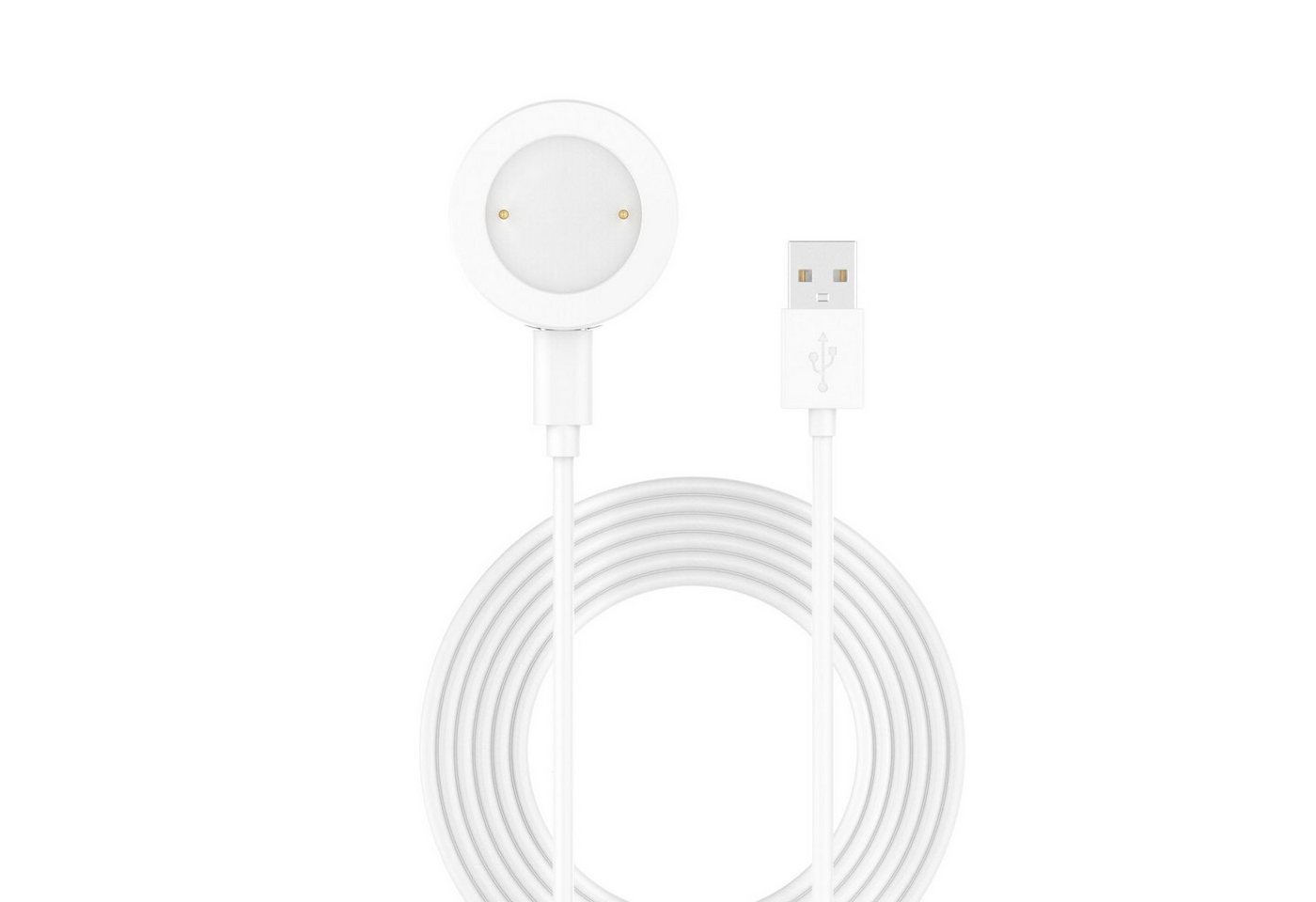 Wigento Für Honor Watch 5 USB-C Interface Smart Watch Ladekabel 1 Meter Weiß Stromadapter von Wigento
