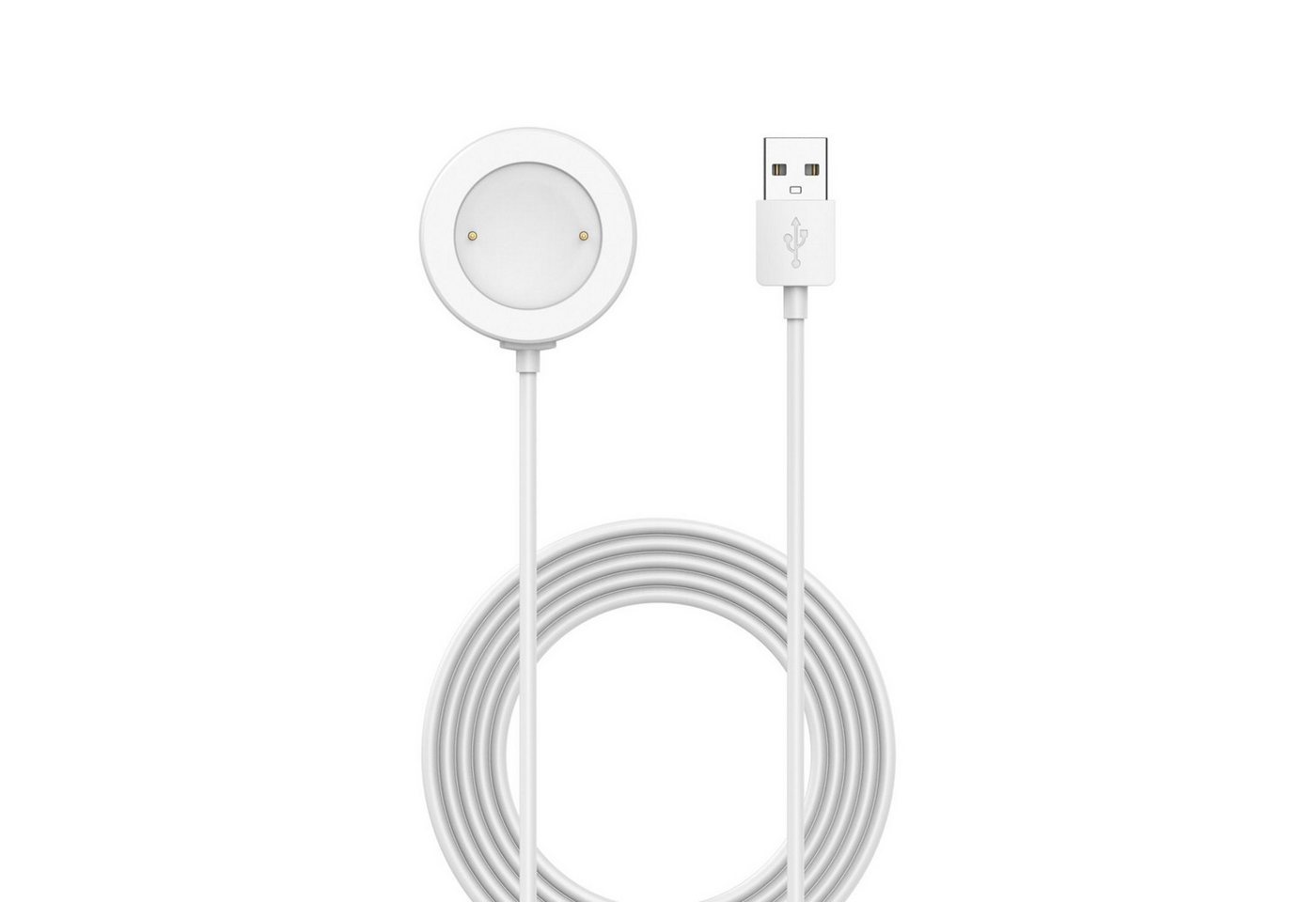 Wigento Für Honor Watch 5 USB Interface Smart Watch Ladekabel 1 Meter Weiß Stromadapter von Wigento