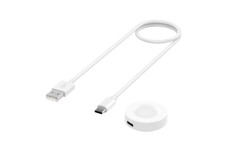 Wigento Für Huawei Watch D2 USB Split Interface Watch Ladekabel 1 Meter Weiß Stromadapter von Wigento