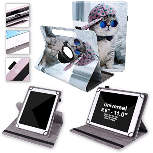 Wigento Für Nokia T20 / T21 Tablet 10.4 Zoll 360 Grad Rotation Universell Motiv 9 Tablet Tasche Kunst Leder Hülle Etuis von Wigento