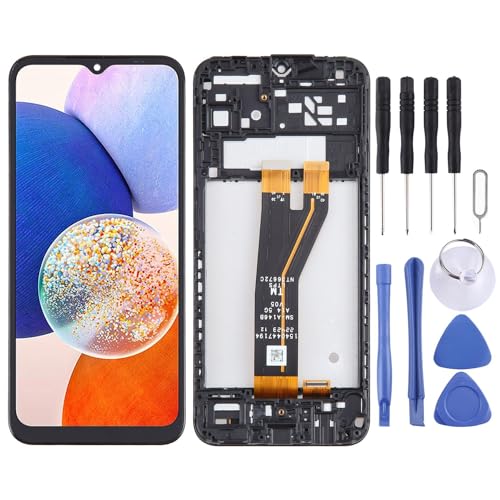 Wigento Für Samsung Galaxy A14 5G Display Full LCD mit Rahmen Einheit Touch Ersatzteil Reparatur Schwarz von Wigento