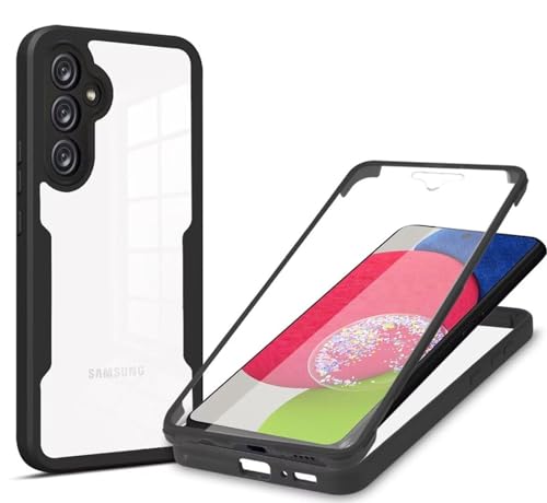 Wigento Für Samsung Galaxy A25 360 Grad Full Cover Acrylic Hybrid TPU Schutz Handy Hülle Schwarz Wigento Für Samsung Galaxy A25 360 Grad Full Cover Acrylic Hybrid TPU Schutz Handy Hülle Schwarz von Wigento