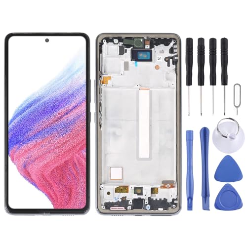 Wigento Für Samsung Galaxy A53 5G Display Full LCD mit Rahmen Einheit Touch Ersatzteil Reparatur Schwarz (Fingerprint Funktion Wird Nicht unterstützt!!!!!!) von Wigento