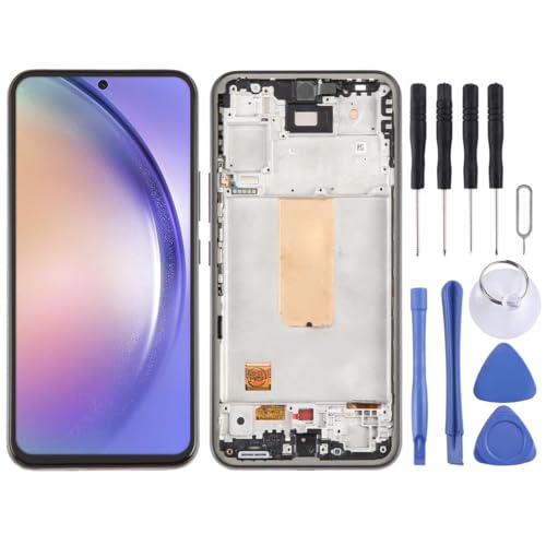 Wigento Für Samsung Galaxy A54 Display Full OLED mit Rahmen Einheit Touch Ersatzteil Reparatur Schwarz von Wigento