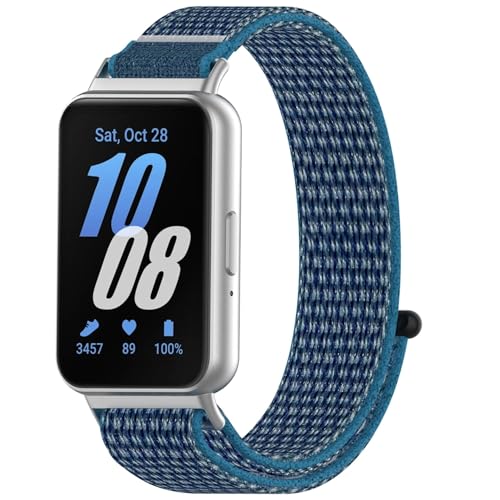 Wigento Für Samsung Galaxy Fit 3 Design Sport gewebtes Nylon Ersatz Arm Band Klettverschluss Blau Wigento Für Samsung Galaxy Fit 3 Design Sport gewebtes Nylon Ersatz Arm Band Klettverschluss Blau von Wigento