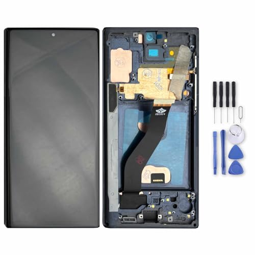 Wigento Für Samsung Galaxy Note 10 Display Full TFT LCD mit Rahmen Einheit Touch Ersatzteil Reparatur Schwarz (ohne Fingerprint) von Wigento