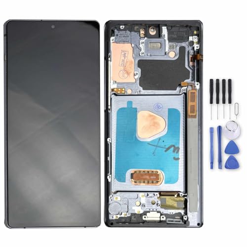 Wigento Für Samsung Galaxy Note 20 Display Full OLED LCD mit Rahmen Einheit Touch Ersatzteil Reparatur Schwarz von Wigento