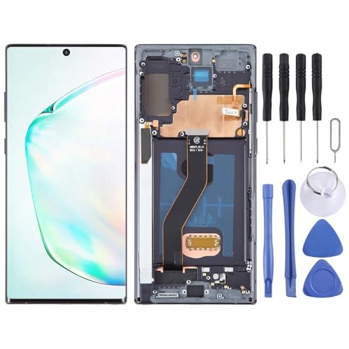 Wigento Für Samsung Galaxy Note10+ Plus SM-N975 Display Full OLED LCD mit Rahmen Einheit Touch Ersatzteil Reparatur Schwarz von Wigento