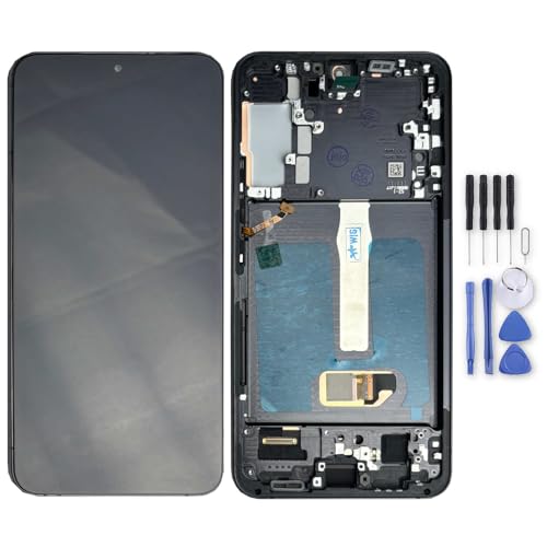 Wigento Für Samsung Galaxy S22 Plus 5G Display Full OLED LCD mit Rahmen Einheit Touch Ersatzteil Reparatur Schwarz von Wigento