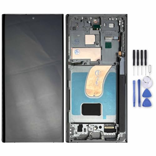 Wigento Für Samsung Galaxy S23 Ultra 5G Display Full OLED LCD mit Rahmen Einheit Touch Ersatzteil Reparatur Grün von Wigento