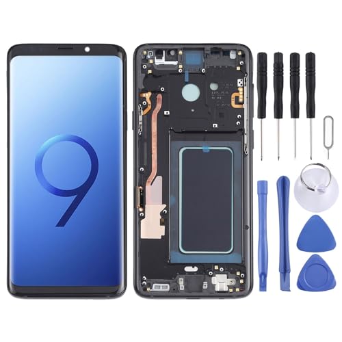 Wigento Für Samsung Galaxy S9 Plus SM-G965 Display Full OLED LCD + Rahmen Touch Ersatzteil Schwarz von Wigento