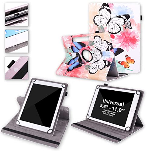 Wigento Für Samsung Galaxy Tab A 10.5 T590 / T595 2018 360 Grad Rotation Universell Motiv 3 Tablet Tasche Kunst Leder Hülle Etuis von Wigento