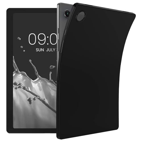 Wigento Für Samsung Galaxy Tab A8 2021 X205 X200 Schwarz Tablet Tasche Hülle Case TPU Silikon dünn von Wigento