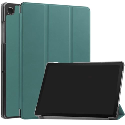 Wigento Für Samsung Galaxy Tab A9 Plus 3folt Wake UP Smart Standfunktion Cover Dunkelgrün Tablet Tasche Etuis Hülle von Wigento
