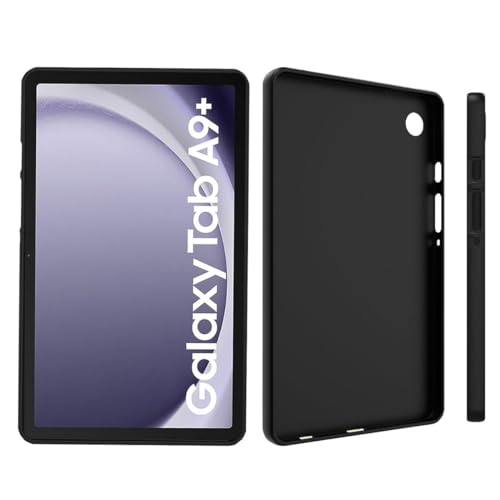 Wigento Für Samsung Galaxy Tab A9 Plus Schwarz Tablet Tasche Hülle Case TPU Silikon dünn von Wigento