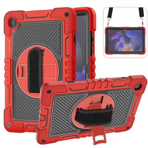 Wigento Für Samsung Galaxy Tab A9 Plus aufstellbare Outdoor Hybrid Schwarz 360 Grad mit Halte-Schlaufe Tablet Tasche Rot/Schwarz Wigento Für Samsung Galaxy Tab A9 Plus aufstellbare Outdoor Hybrid Schwarz 360 Grad mit Halte-Schlaufe Tablet Tasche Rot/Schwarz von Wigento