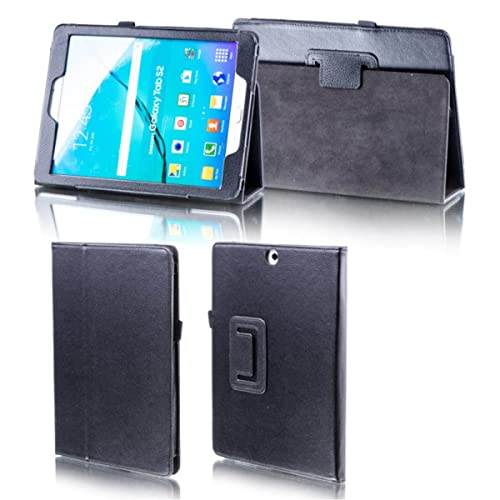 Wigento Für Samsung Galaxy Tab S5e 10.5 T720F Schwarz Kunst Leder aufstellbar Hülle Cover Tasche Case Etuis Neu von Wigento