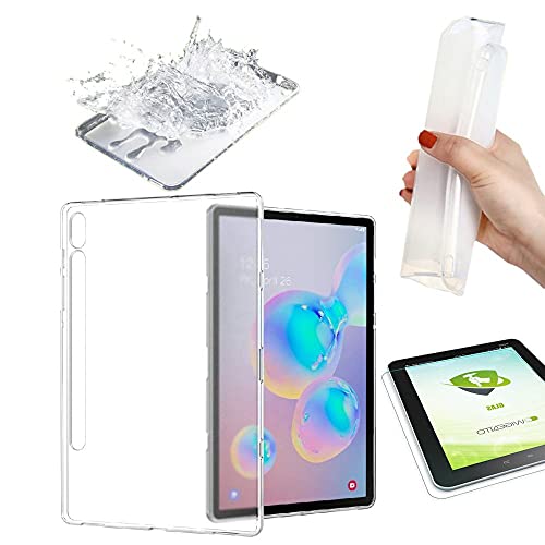 Wigento Für Samsung Galaxy Tab S7 Plus T970N / T976B und Tab S7 FE Transparent Hülle Tablet Tasche Cover + H9 Hart Glas Panzer von Wigento