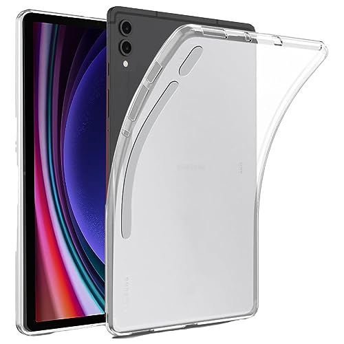 Wigento Für Samsung Galaxy Tab S9+ Plus und FE Transparent Tablet Tasche Hülle Case TPU Silikon dünn von Wigento