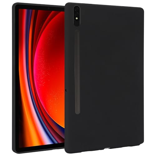 Wigento Für Samsung Galaxy Tab S9 Plus / S9 FE Plus TPU Silikon Hülle Tablet Case Ultra dünn Cover Schwarz von Wigento