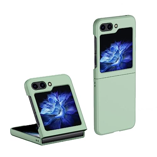 Wigento Für Samsung Galaxy Z Flip5 5G Faltbare Skin Feel Schutzhülle Hell Grün Schutz Case Cover Etui Handy Tasche von Wigento