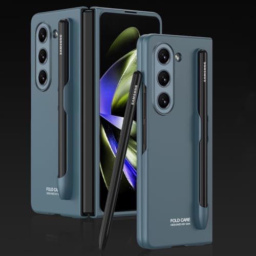 Wigento Für Samsung Galaxy Z Fold5 5G Schutzhülle mit Stift-Halter Handyhülle Case Cover Dunkelgrün von Wigento