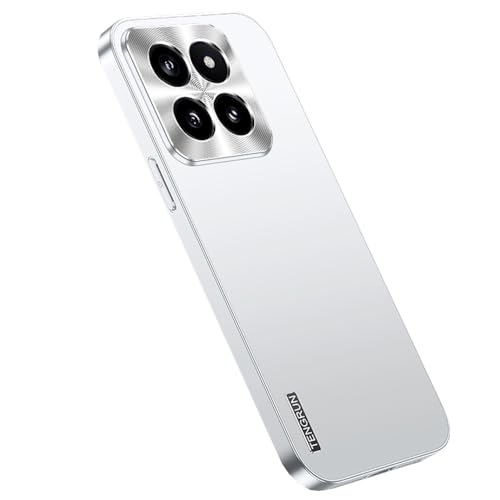 Wigento Für Xiaomi 14 Feinmattes Metall Design Handy Hülle Cover Case Zubehör Silber von Wigento