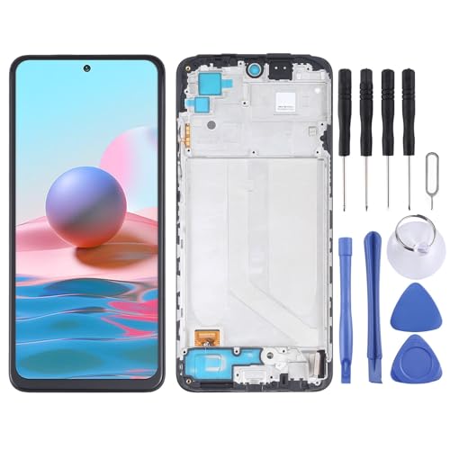 Wigento Für Xiaomi Redmi Note 10 4G / 10s 4G M2101K7AI M2101K7AG M2101K7BG M2101K7BI M2101K7BNY Display Full LCD mit Rahmen Einheit Touch Ersatzteil Reparatur Schwarz von Wigento